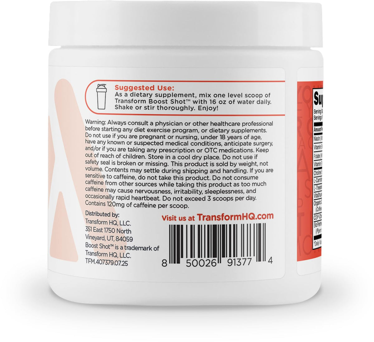 TransformHQ Everyday Boost Shot - Non-GMO, Gluten-Free