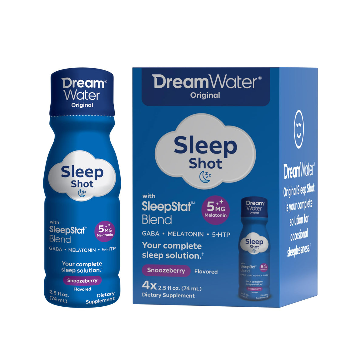Dream Water Sleep Aid Supplement Drink Melatonin 5mg - 4-Count