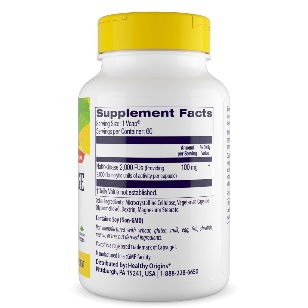 Healthy Origins Nattokinase 2,000 FUs Cardiovascular Support - image 3