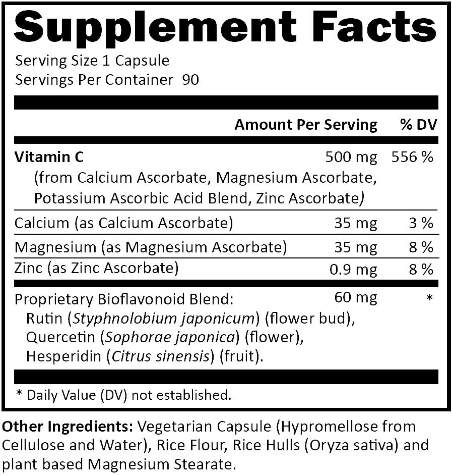 R-Garden Vitamin C Complex - 90 Vegetarian Capsules - image 2
