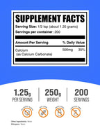 BulkSupplements.com Calcium Carbonate Powder - Unflavored