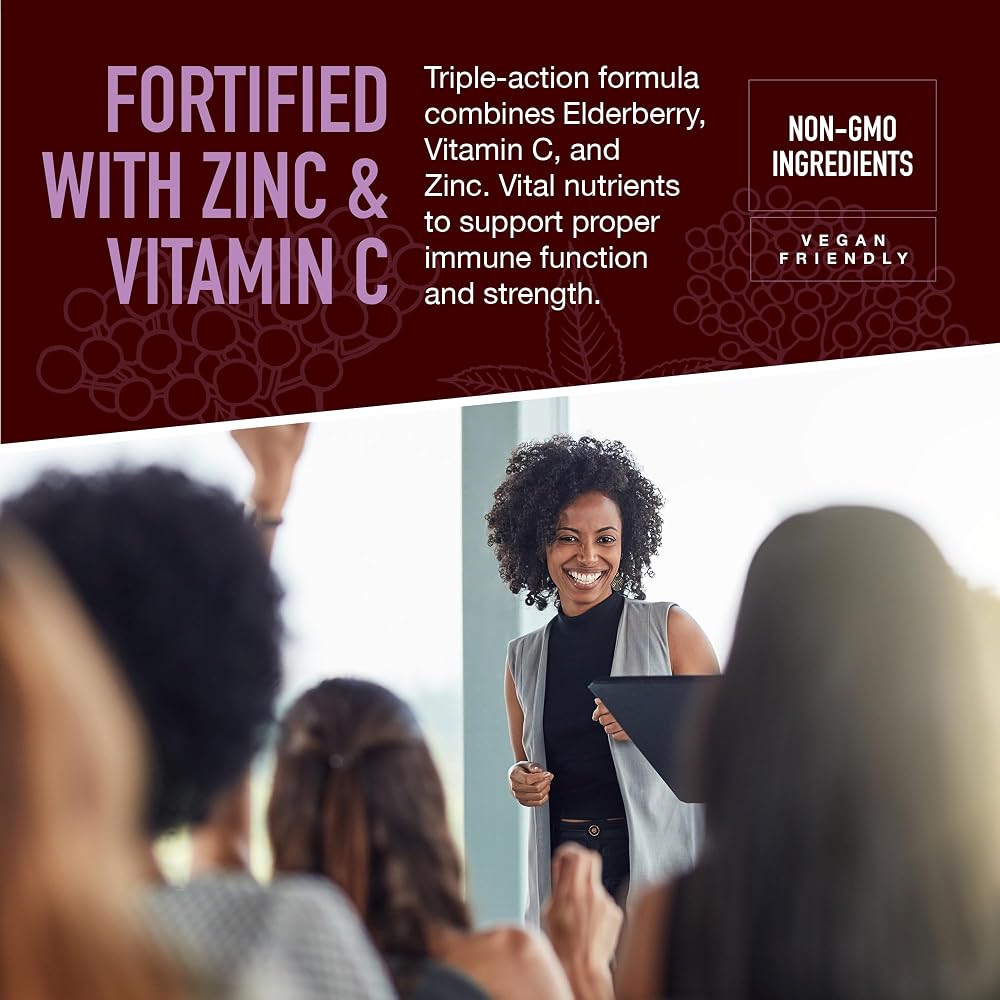 YUM-V'S Elderberry Gummies with Vitamin C & Zinc - 60 Gummies - image 5