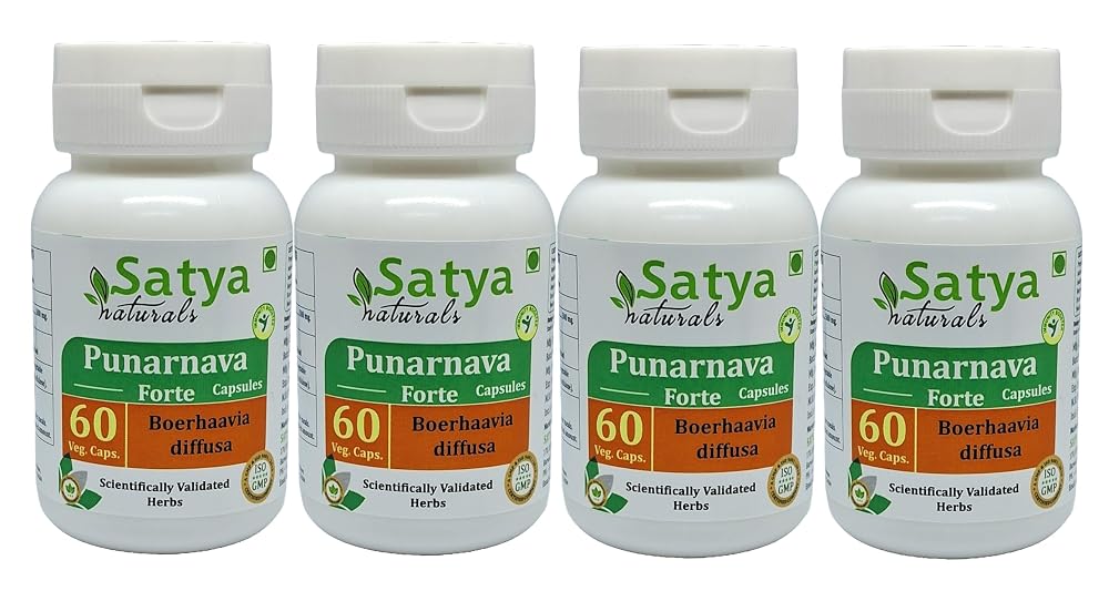 Satya Naturals Punarnava Forte Capsules 500 mg. 60 Veg. Capsule