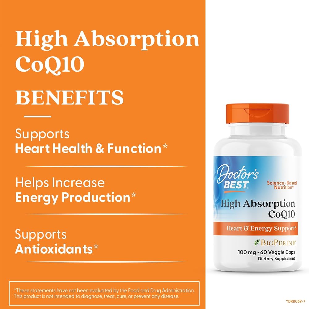 Doctor's BEST High Absorption CoQ10 with BioPerine - 60 Vegetarian Capsules - image 2