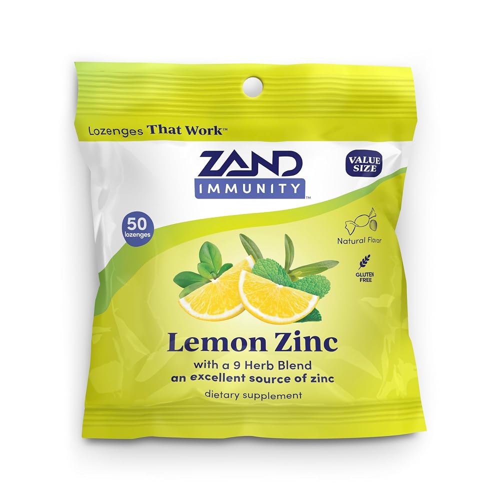 ZAND Immunity Lemon Zinc Throat Lozenges - 50 Count