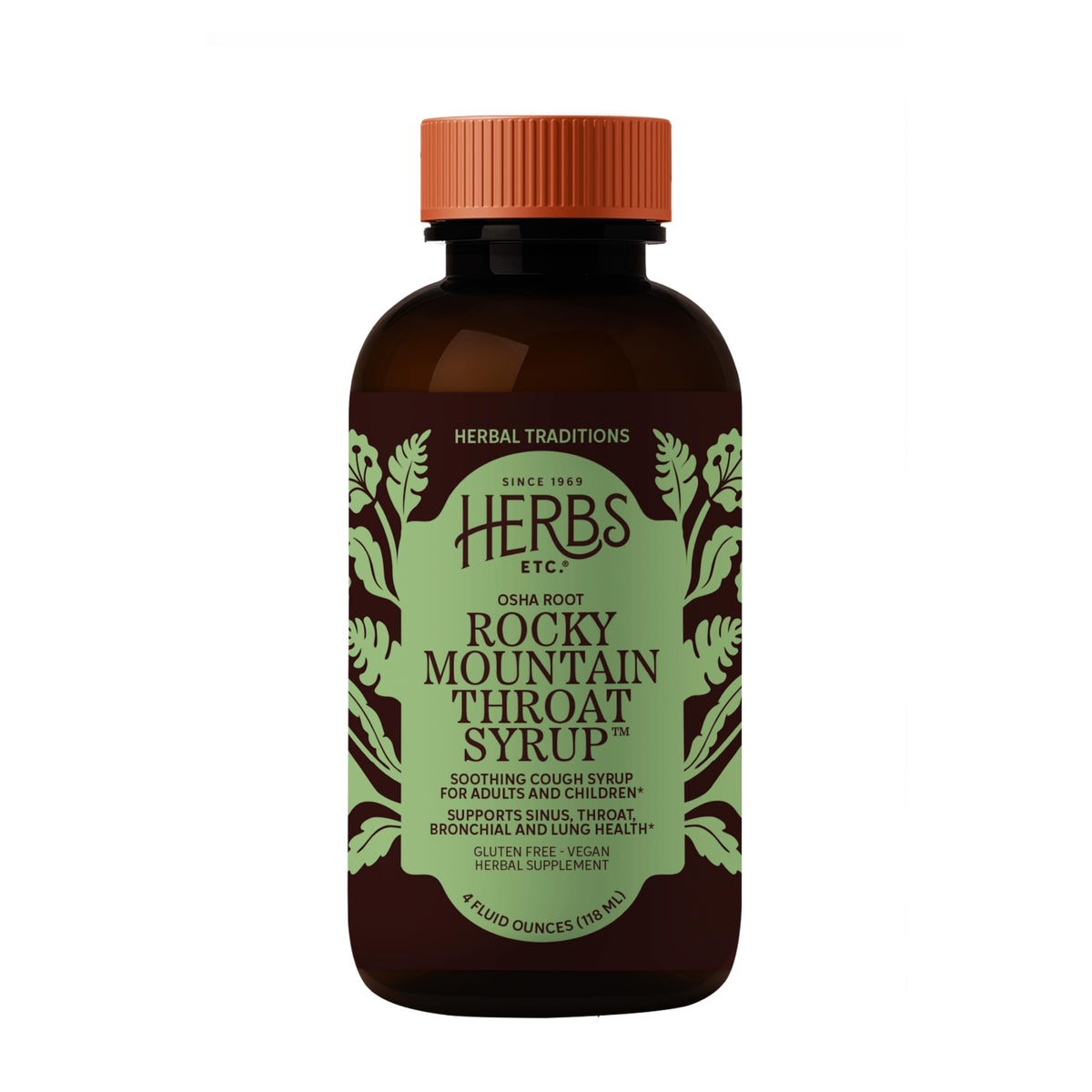 Herbs Etc. Rocky Mountain Throat Syrup Vegan - 4 fl oz