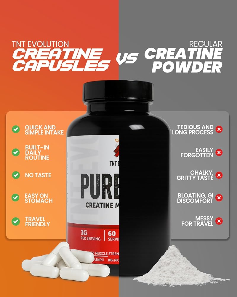 TNT Evolution Creatine Monohydrate Capsules 750mg - 240 Count - image 4