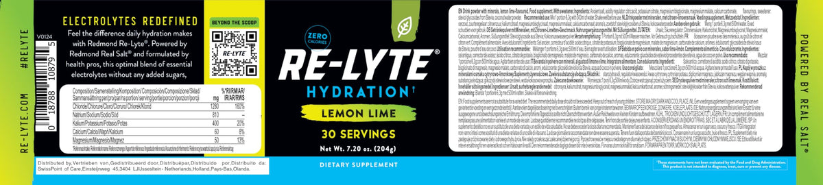 REDMOND Re-Lyte Electrolyte Drink Mix, 30 serving SMALL 6.88oz jar
