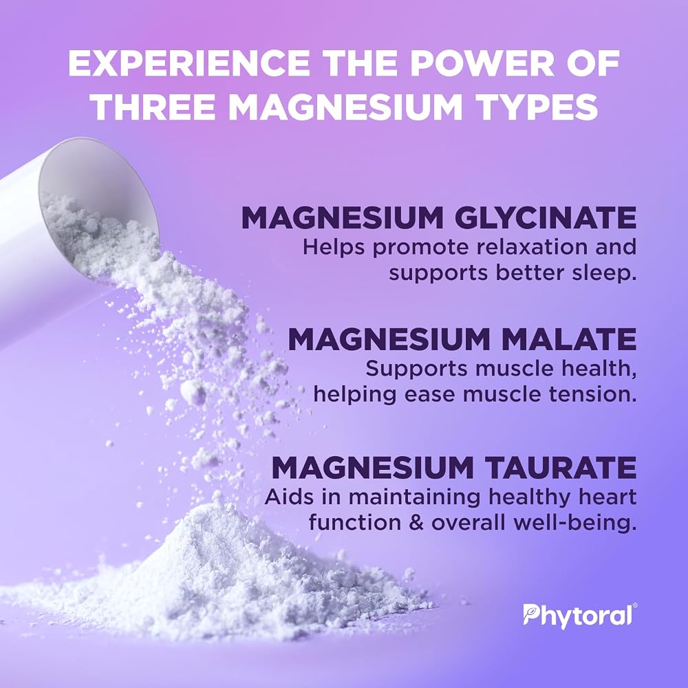 Phytoral Magnesium Complex Capsules with Taurate, Glycinate & Malate - 180 Count - image 3