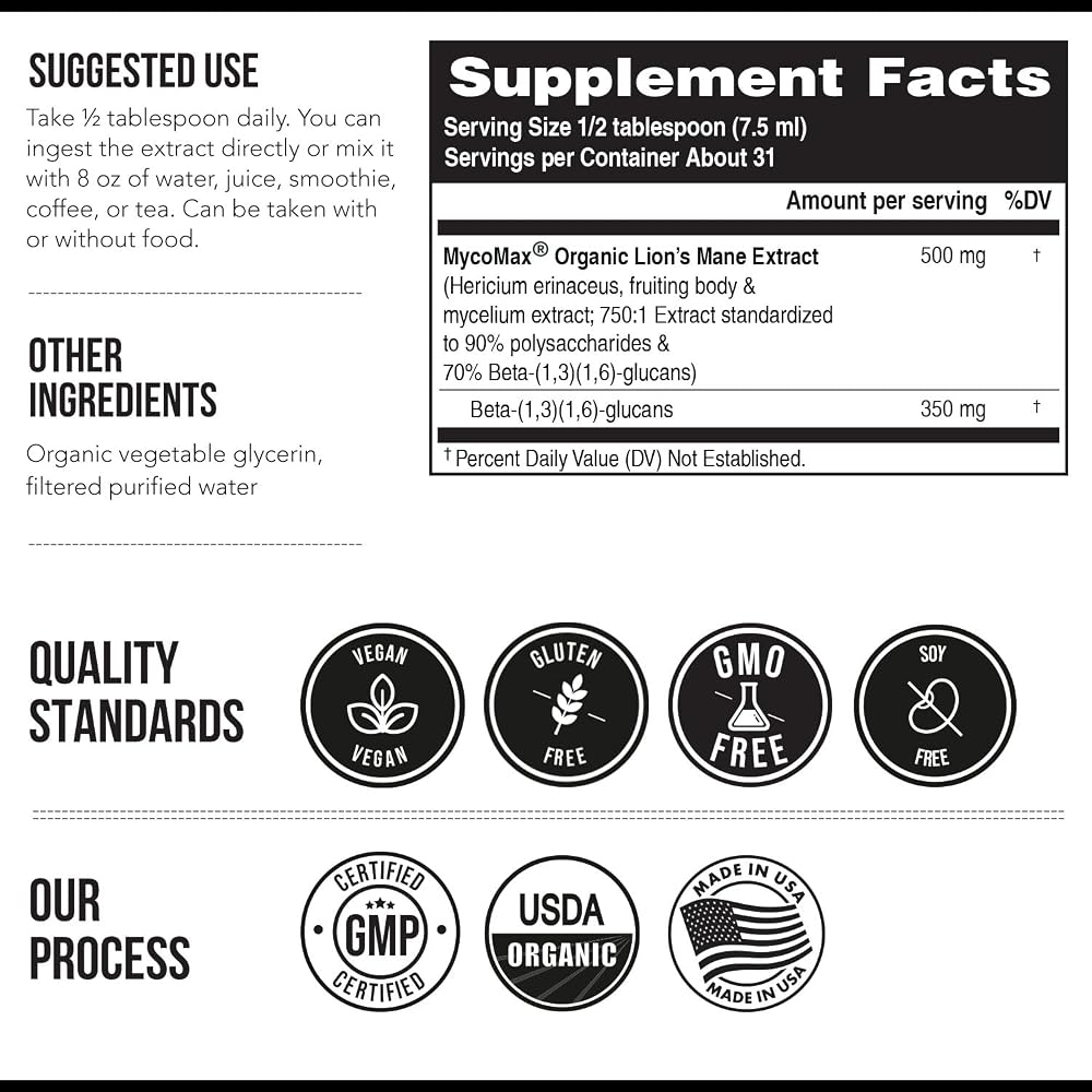 Triquetra Health MycoMax Lions Mane - 70% Beta Glucans