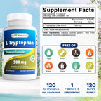 Best Naturals L-Tryptophan 500 mg - 360 Capsules - image 2