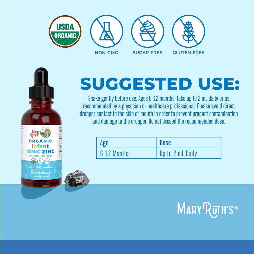 MaryRuth's USDA Organic Liquid Zinc Drops for Infants - 2 Fl Oz - image 3