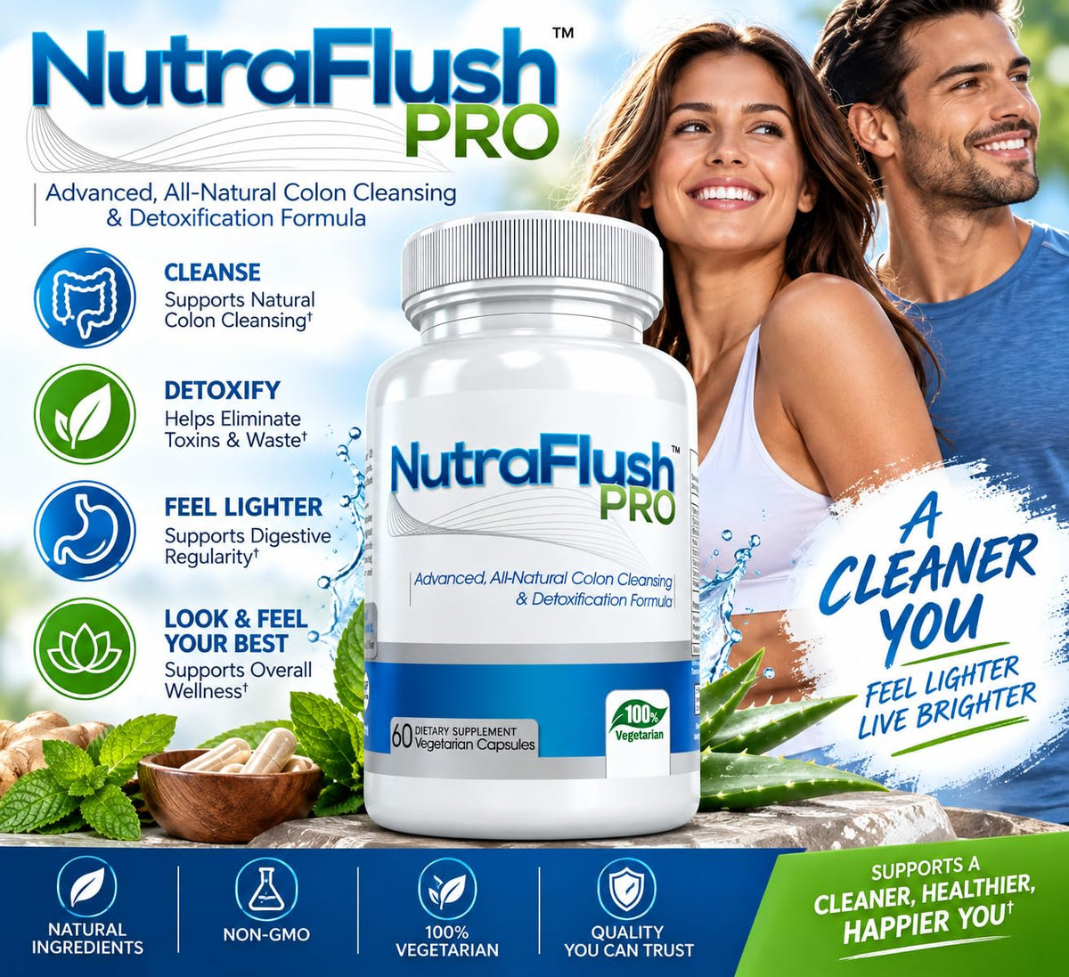 Nutraflush Pro Colon Cleanse Supplement with Psyllium Husk - image 2