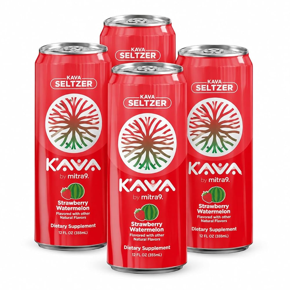 Mitra9 Strawberry Watermelon Sparkling Kava Drink