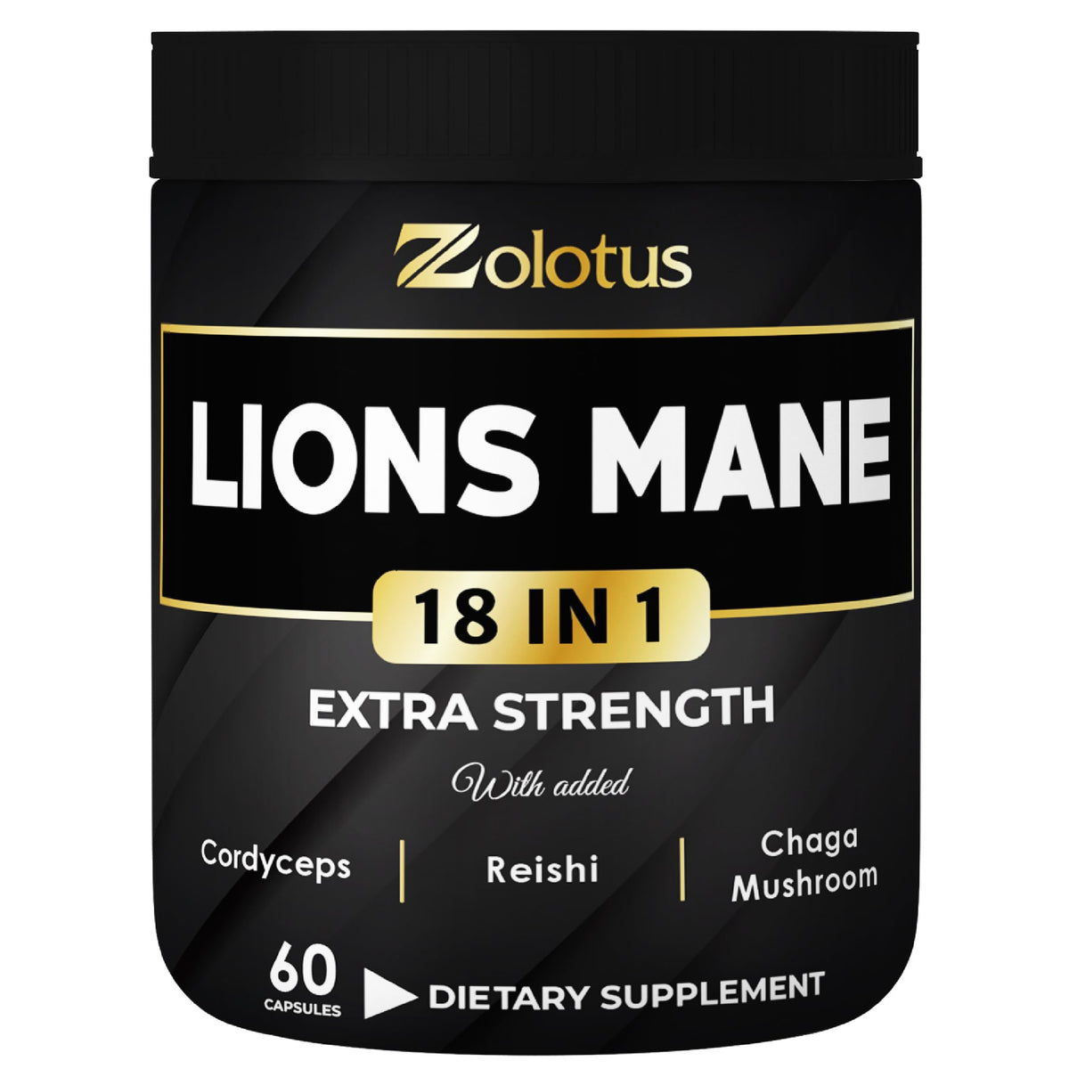Zolotus Lions Mane Mushroom Complex - 22000mg - 60 90 Capsules