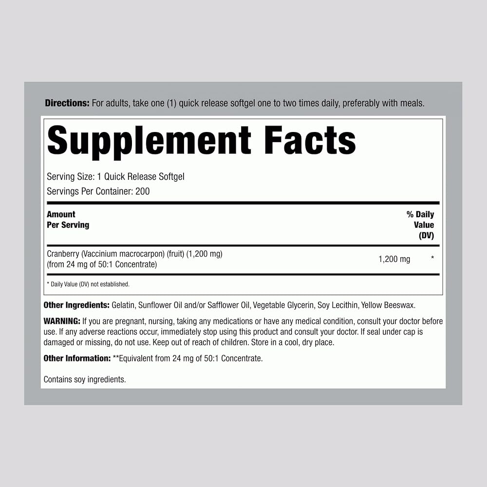 Lindberg Cranberry Pills for Women - 200 Softgels - image 2