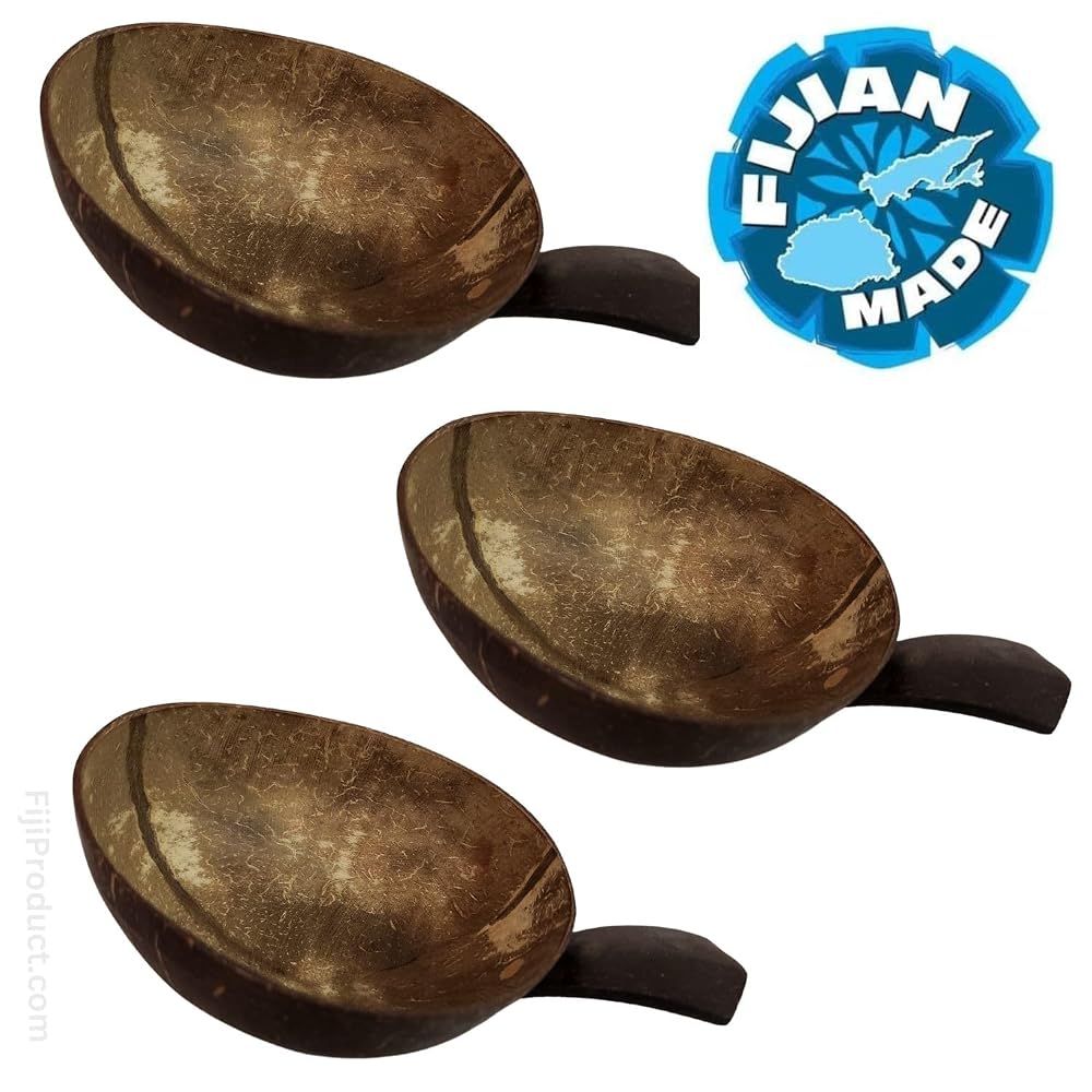 FIJIAN MADE Authentic Kava Drinking Cup Natural Coconut Shell - 3 Count - image 4