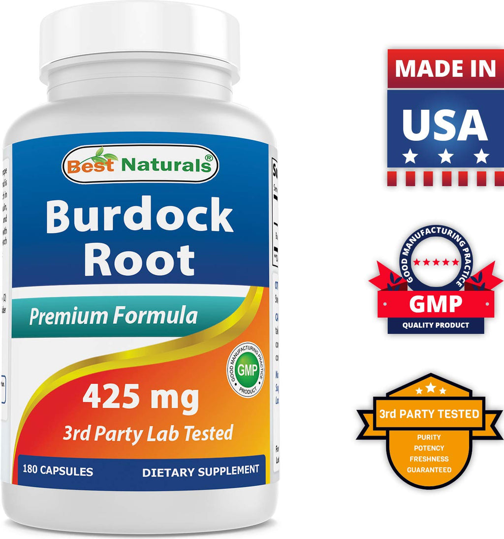 Best Naturals Burdock Root 425 mg 180 Capsules