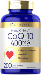 Carlyle CoQ10 400mg Softgels - 200 Count