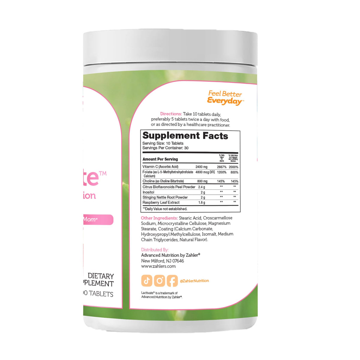 Zahler Lactivate Advanced Lactation Support - 300 Tablets - image 3