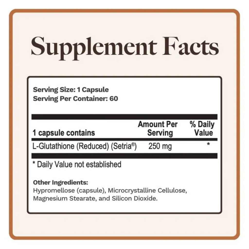 Utzy Naturals Glutathione 250 mg - 60 Vegetarian Capsules - image 4