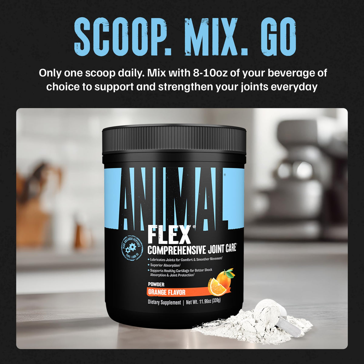 Animal Flex Joint Support Powder Orange - 30 Servings - image 4