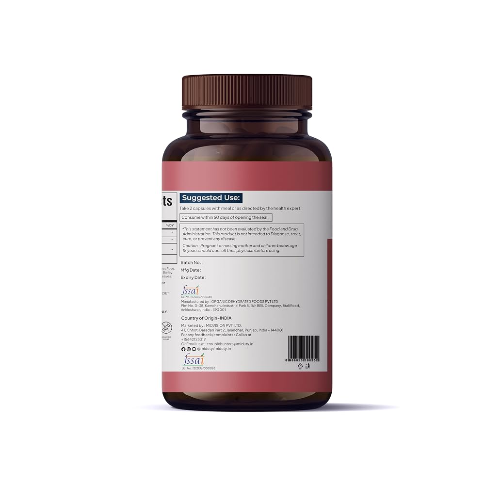 Miduty Iron Capsule with Vitamin C & B12 - 60 Capsules - image 2