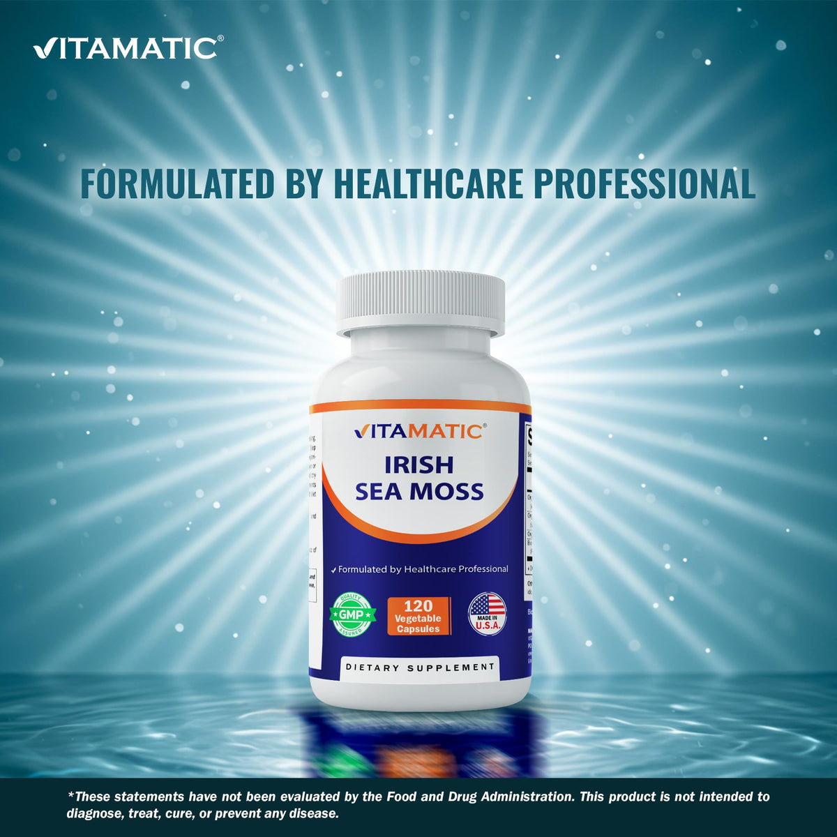 Vitamatic Irish Sea Moss with Bladderwrack & Burdock - 120 Capsules - image 6