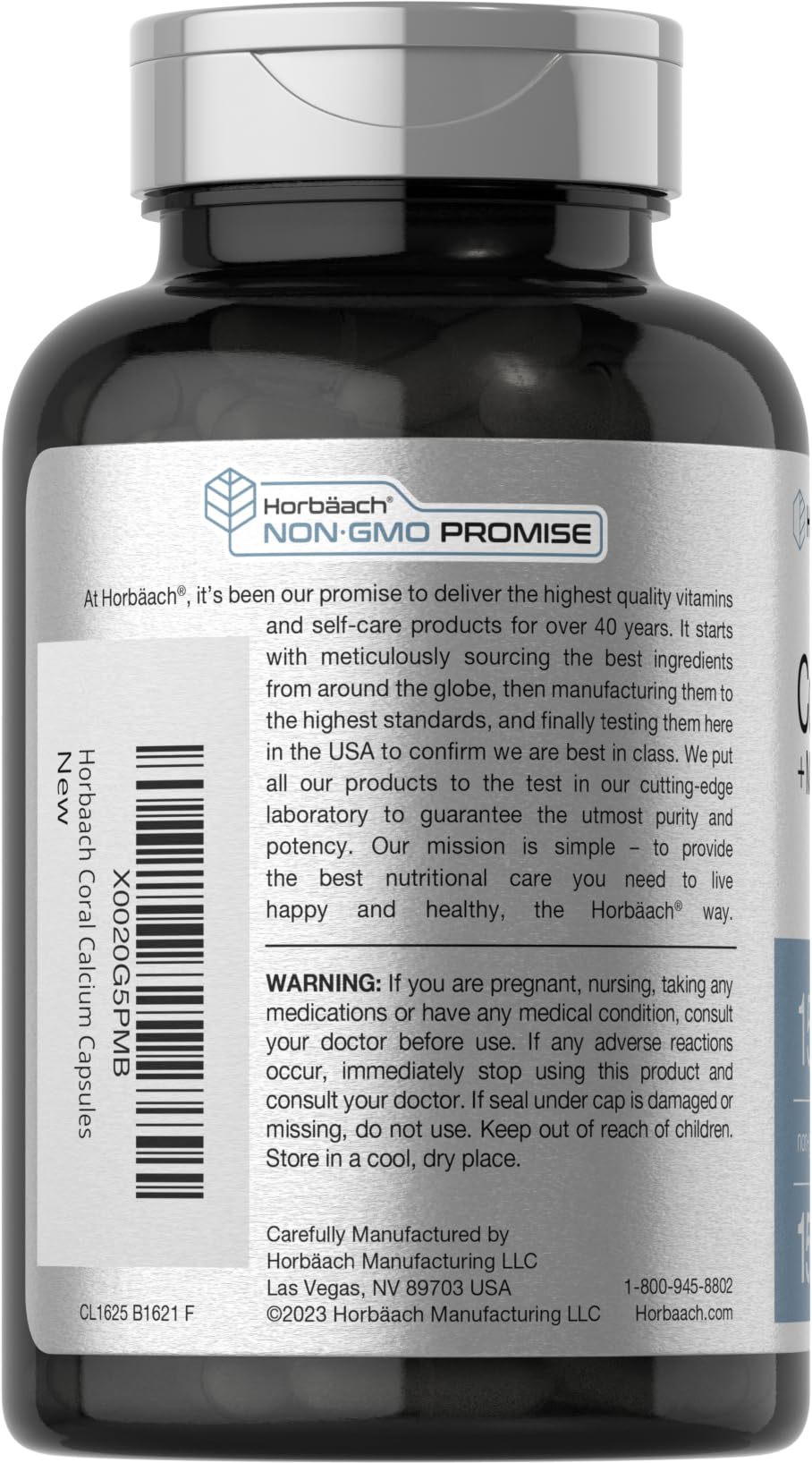 Horbäach Coral Calcium 1500mg Capsules - 150 Count - image 3
