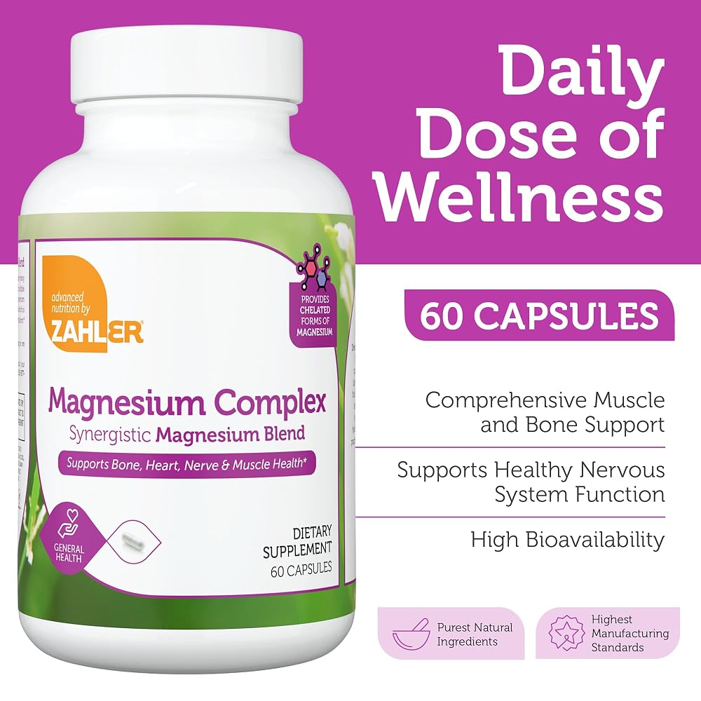 Zahler Magnesium Complex Supplement with B6 - 60 Capsules - image 2