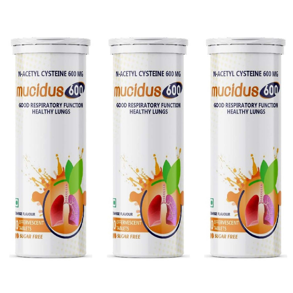 Radiplex Mucidus N-Acetylcysteine 600 mg Effervescent Tablets - 30 Count