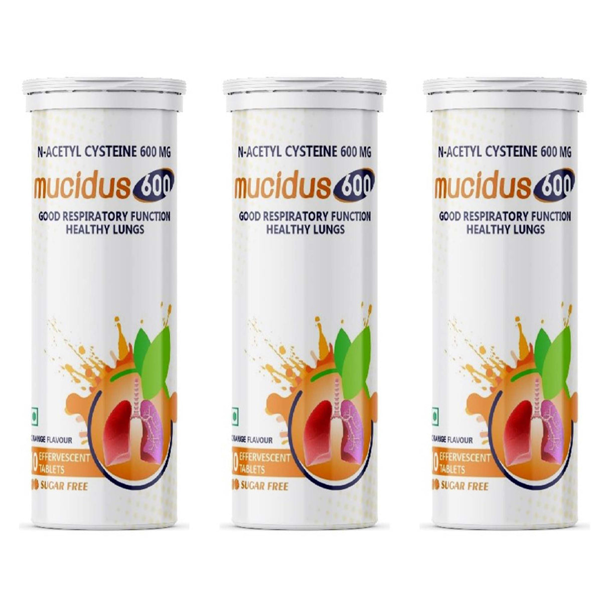 Radiplex Mucidus N-Acetylcysteine 600 mg Effervescent Tablets - 30 Count
