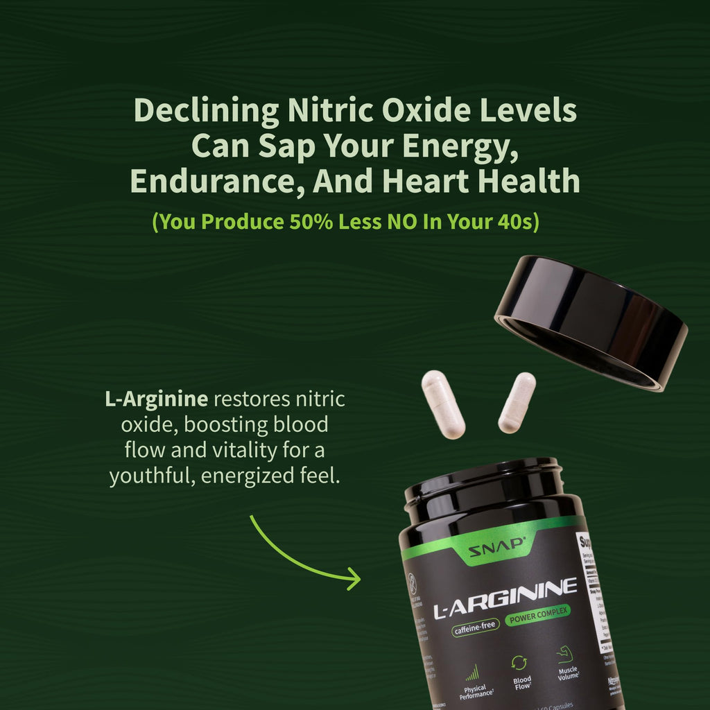 Snap Supplements L-Arginine & L-Citrulline Amino Acid - 60 Capsules - image 6