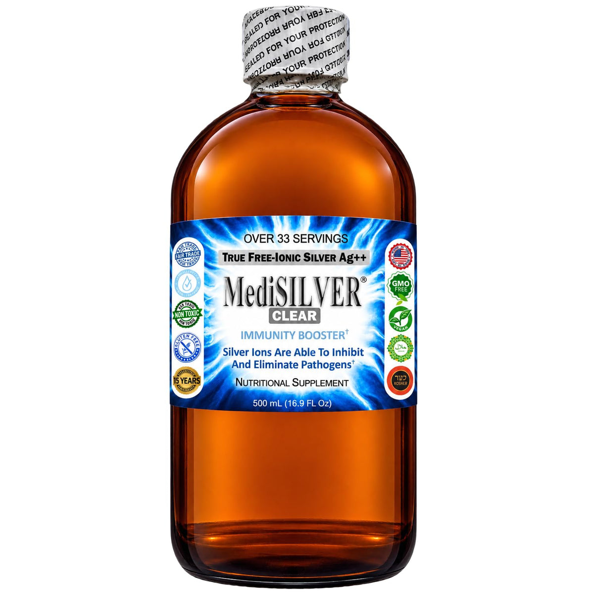Nutraneering MediSILVER CLEAR Ionic Colloidal Silver - 500 mL - image 2