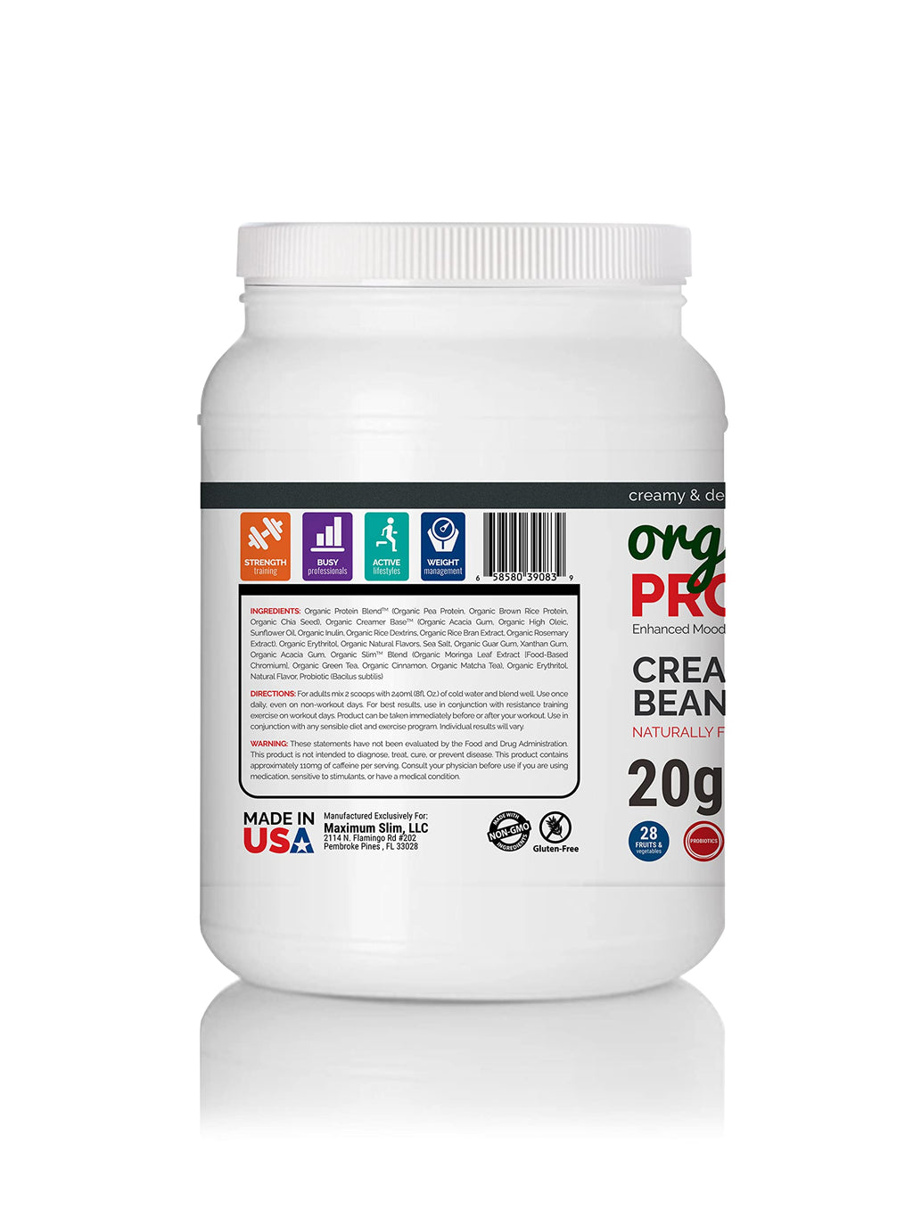Maximum Slim Plant-Based Protein Shake Creamy Vanilla Bean - 513 oz - image 2