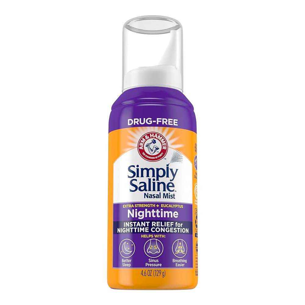 Simply Saline Nasal Mist Nighttime Extra Strength Eucalyptus - 4 Pack - image 2