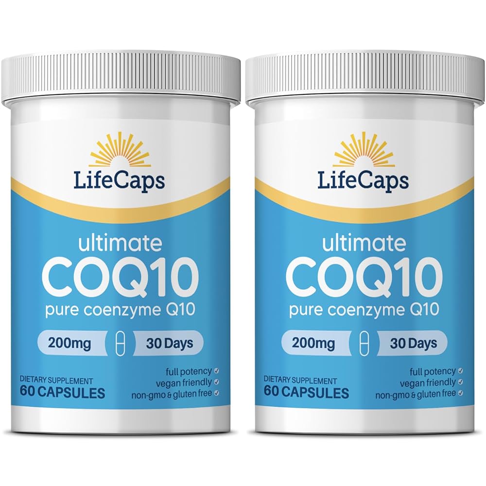 LifeCaps CoQ10 200mg - Ultimate CoQ10 - Ultra High Absorption Q10