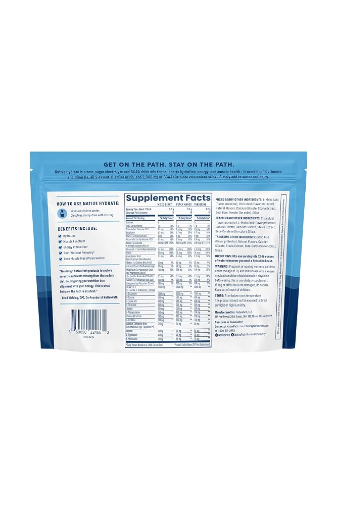 NativePath Hydrate Electrolyte Stick Packs Variety Pack - 30 Count - image 7