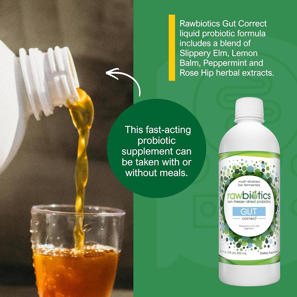 Rawbiotics Gut Correct Liquid Probiotic 12 Strains - 16.9 Fl Oz - image 4
