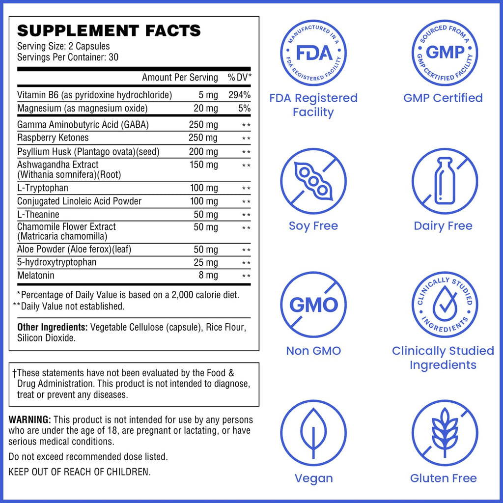 Wellthy Night Time Thermogenic with Melatonin - 60 Capsules - image 2