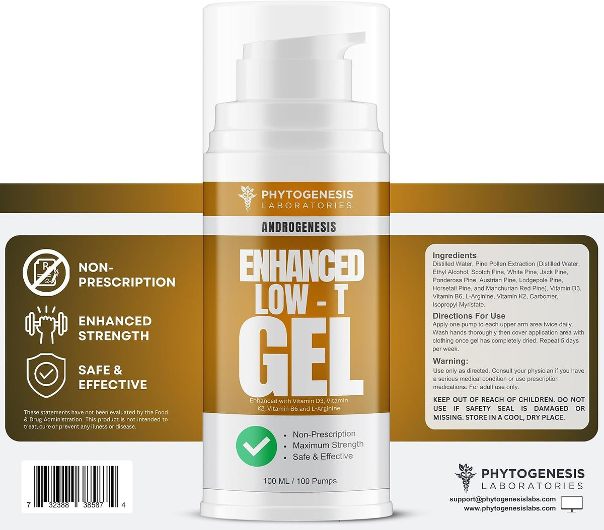 Androgenesis Enhanced Men's Wellness Gel - 4 Fl Oz - image 4