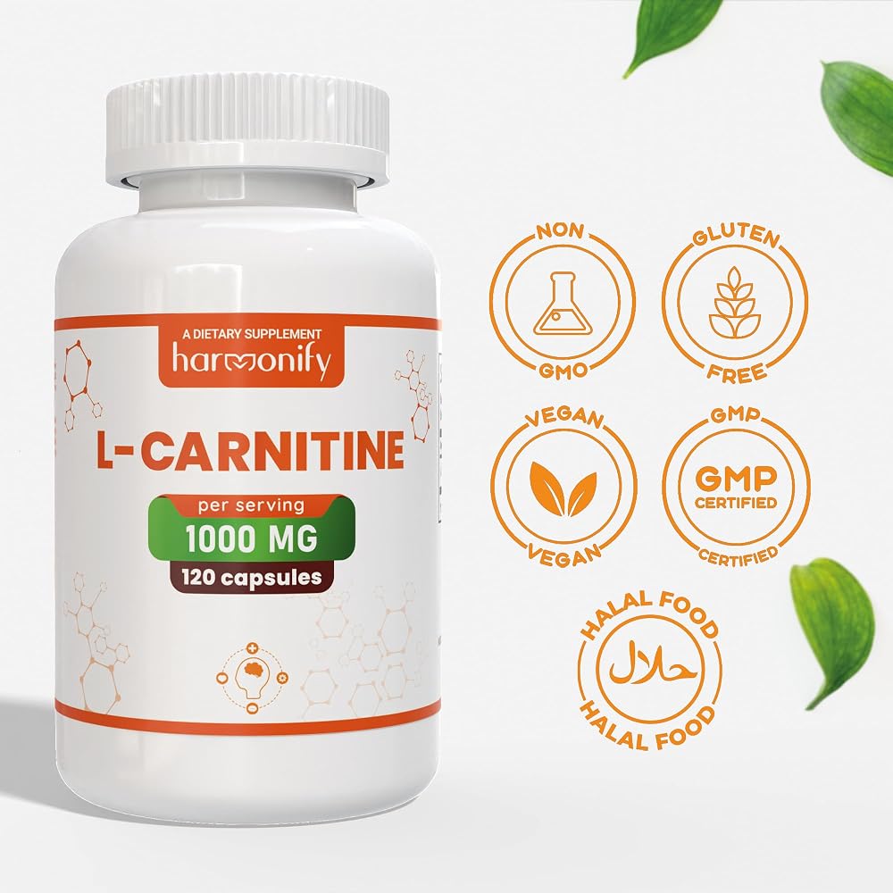 HARMONIFY L-Carnitine 1000 mg - 120 Vegetarian Capsules - image 4