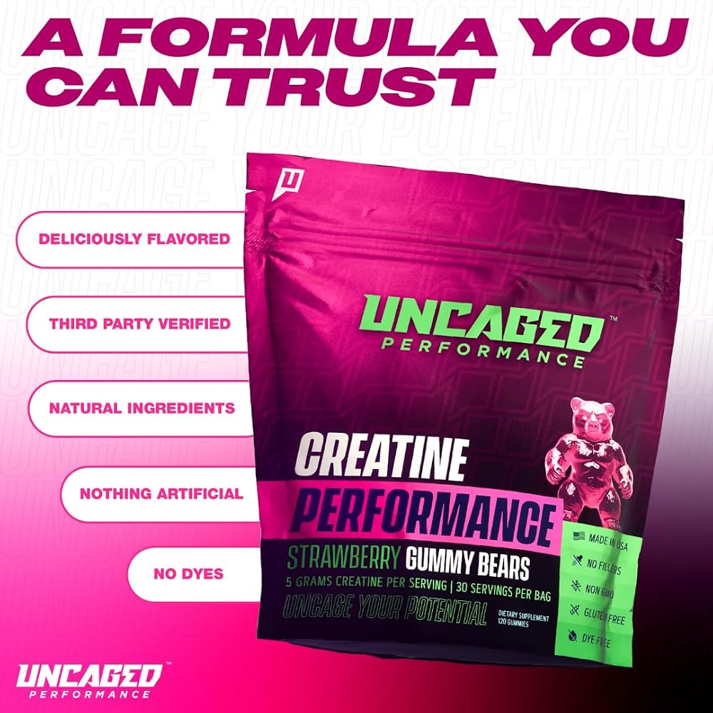 Uncaged Performance Creatine Monohydrate Gummies