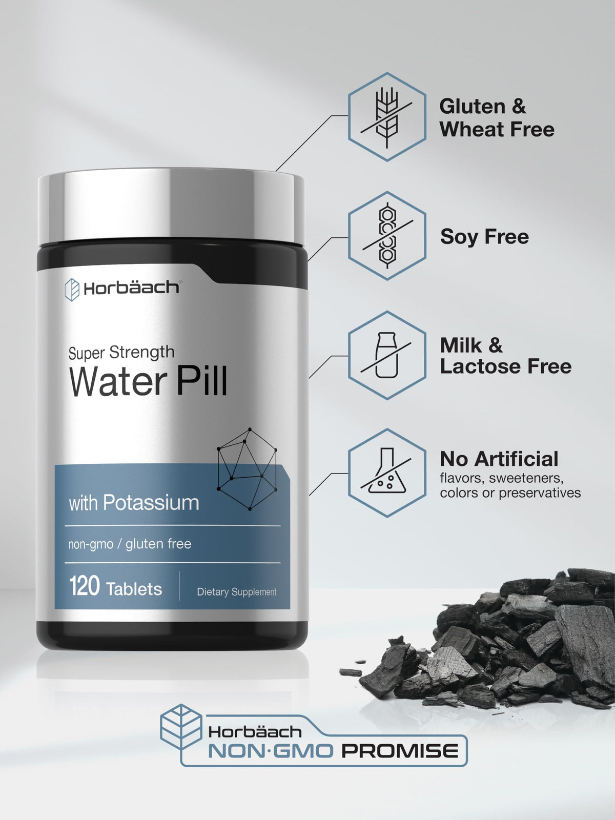 Horbäach Water Pills Super Strength - 120 Tablets - image 5