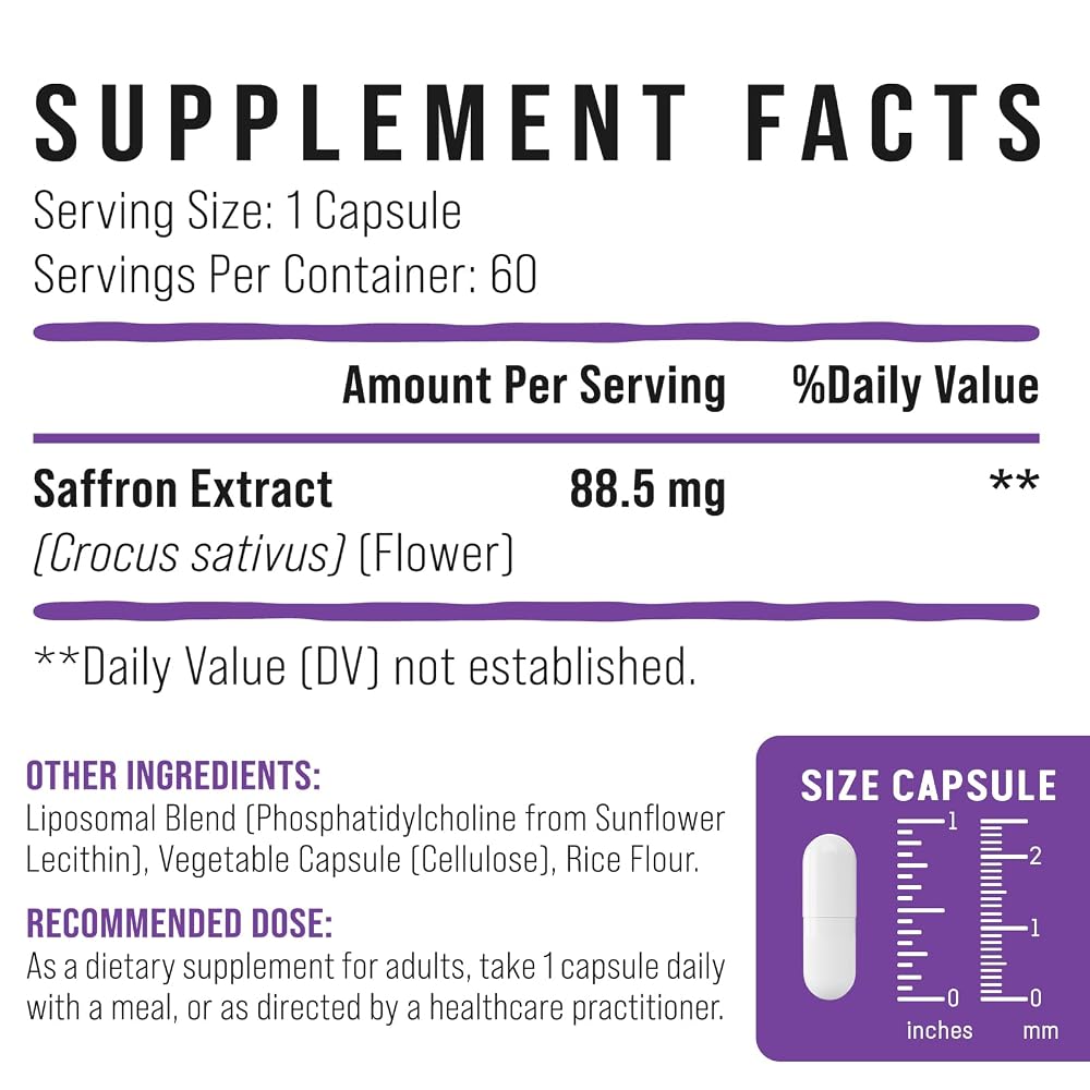 Vigorizar Liposomal Saffron Supplements - 100% Pure Saffron Extract