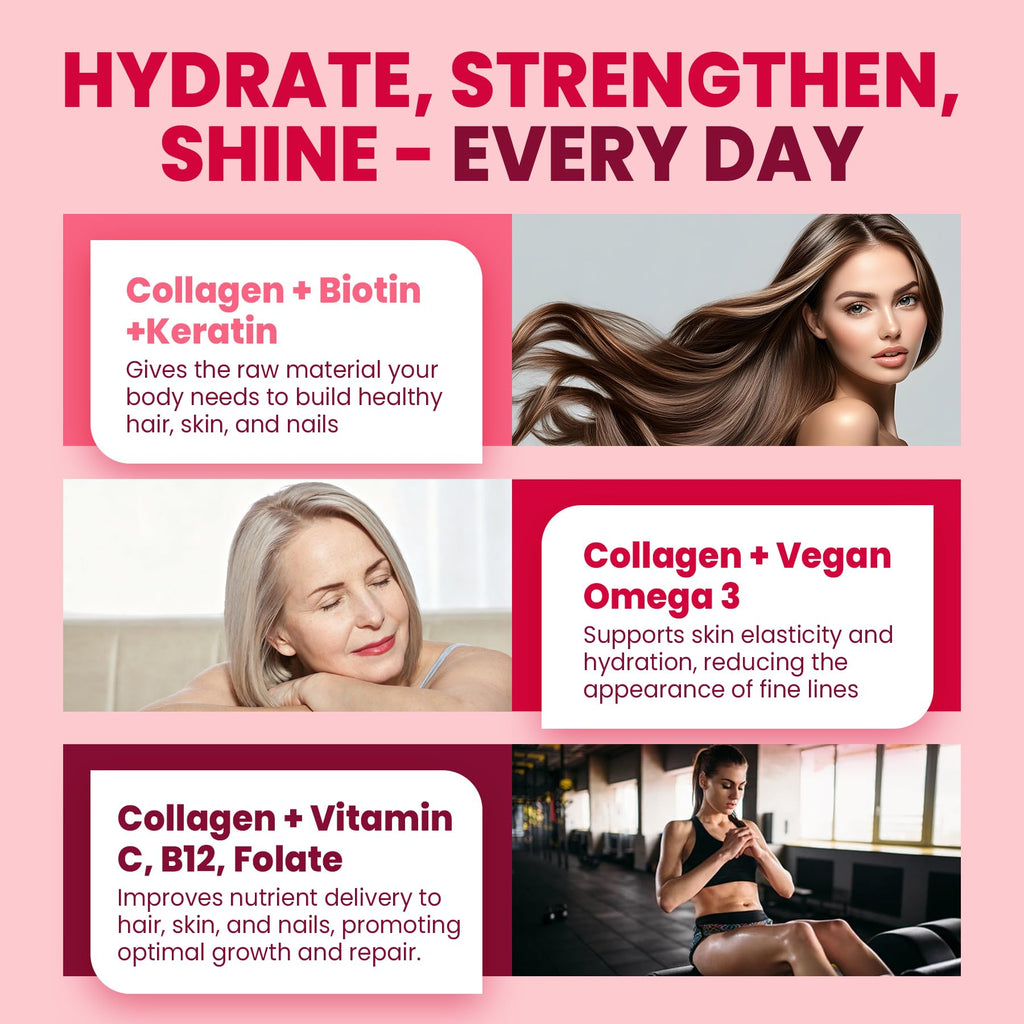 NEVISS Collagen Peptides Gummies for Women & Men - 60 Gummies - image 6