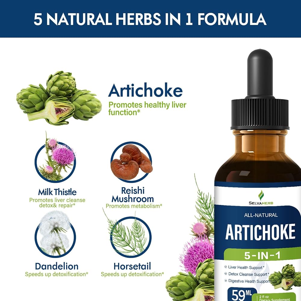 Selvaherb Artichoke Extract Drops Liver Support - 2 Fl Oz - image 4