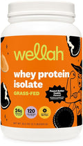 Wellah Grass-Fed Whey Protein Isolate Powder Peanut Butter Cookie - 30 Servings