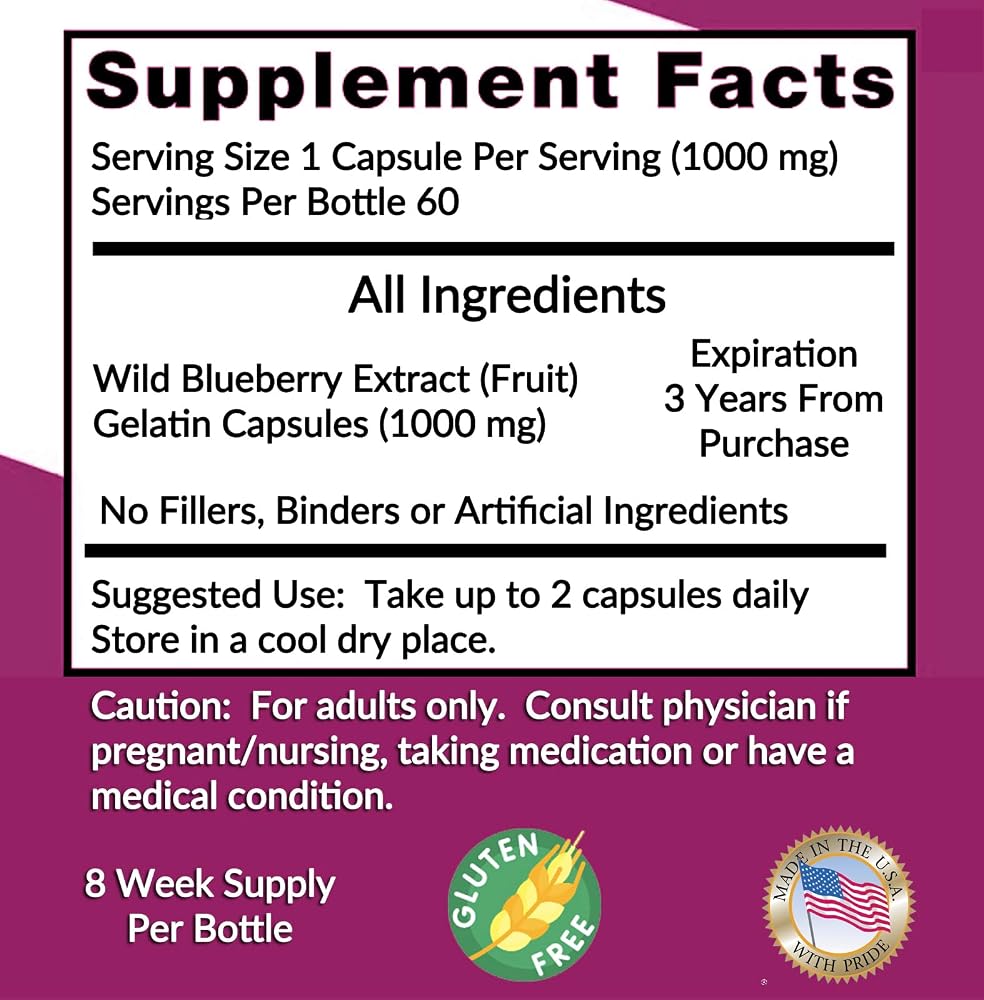 Heaven's Gate Blueberry Extract Antioxidant Support - 60 Capsules - image 2