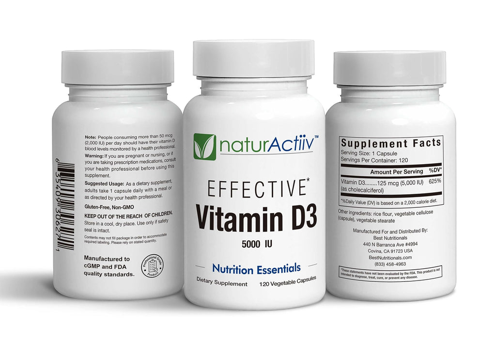 naturActiiv Organic Vitamin D3 5000 IU - 120 Capsules - image 6